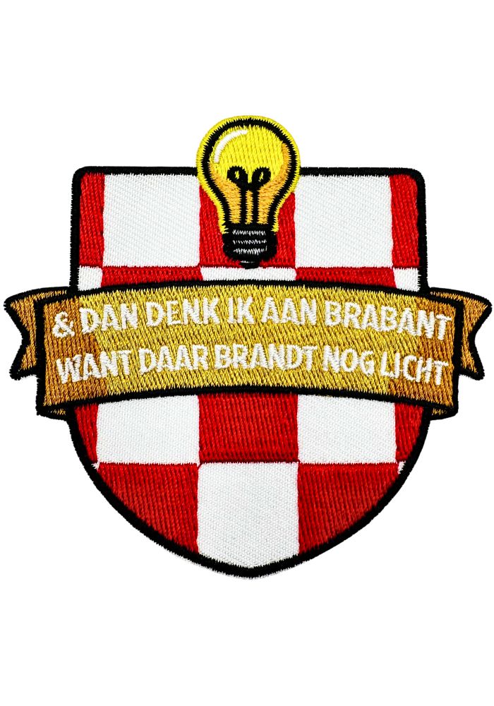 Want Daar Brandt Nog Licht - Brabant Embleem - - Carnavalsjas Store