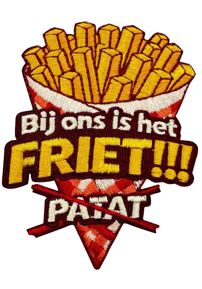 Bij Ons Is Het Friet - Carnavals Embleem - - Carnavalsjas Store