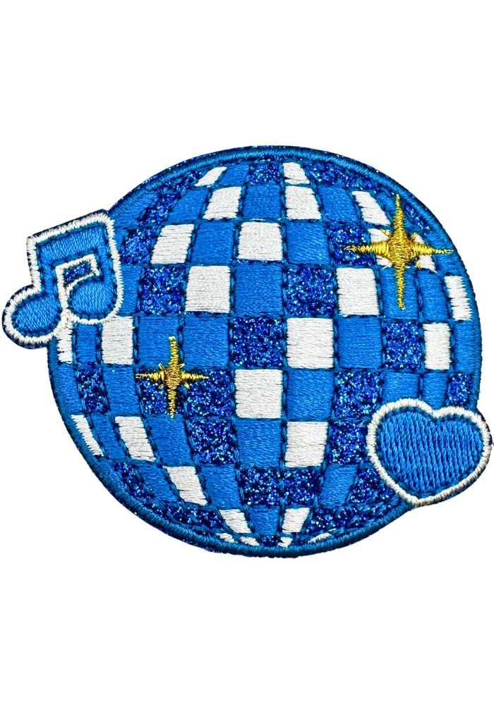 Discobal Blauw - Carnavals Embleem - - Carnavalsjas Store