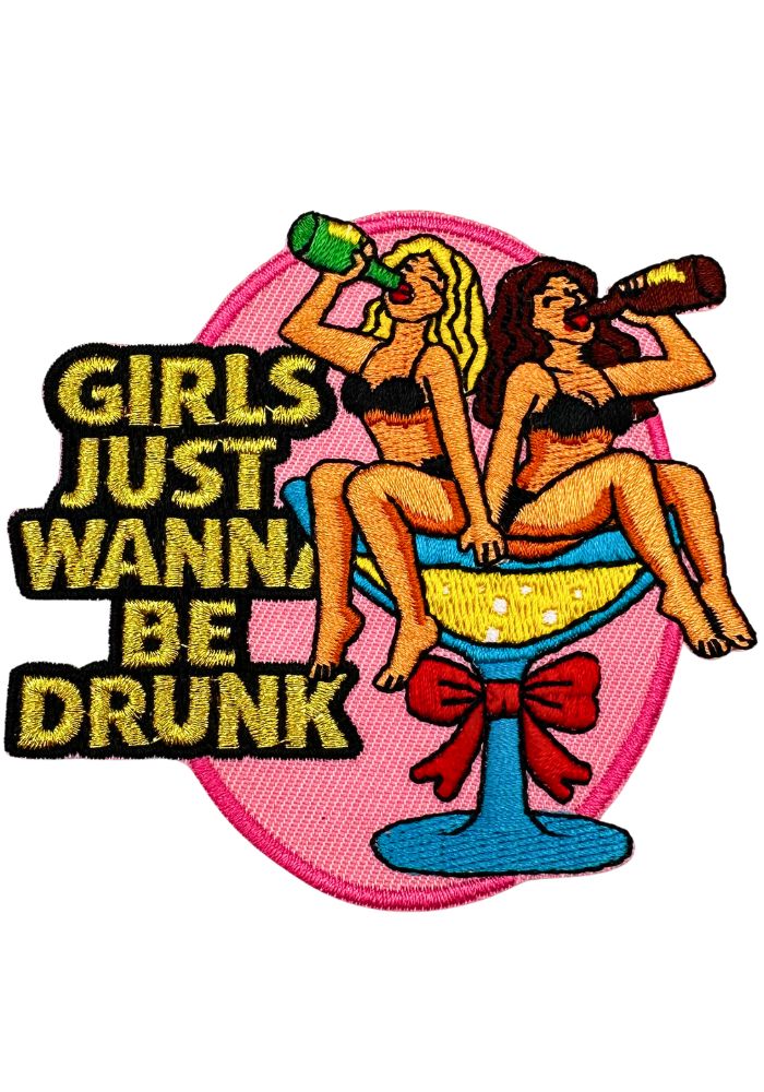 Girls Just Wanna Be Drunk - Carnavals Embleem - - Carnavalsjas Store