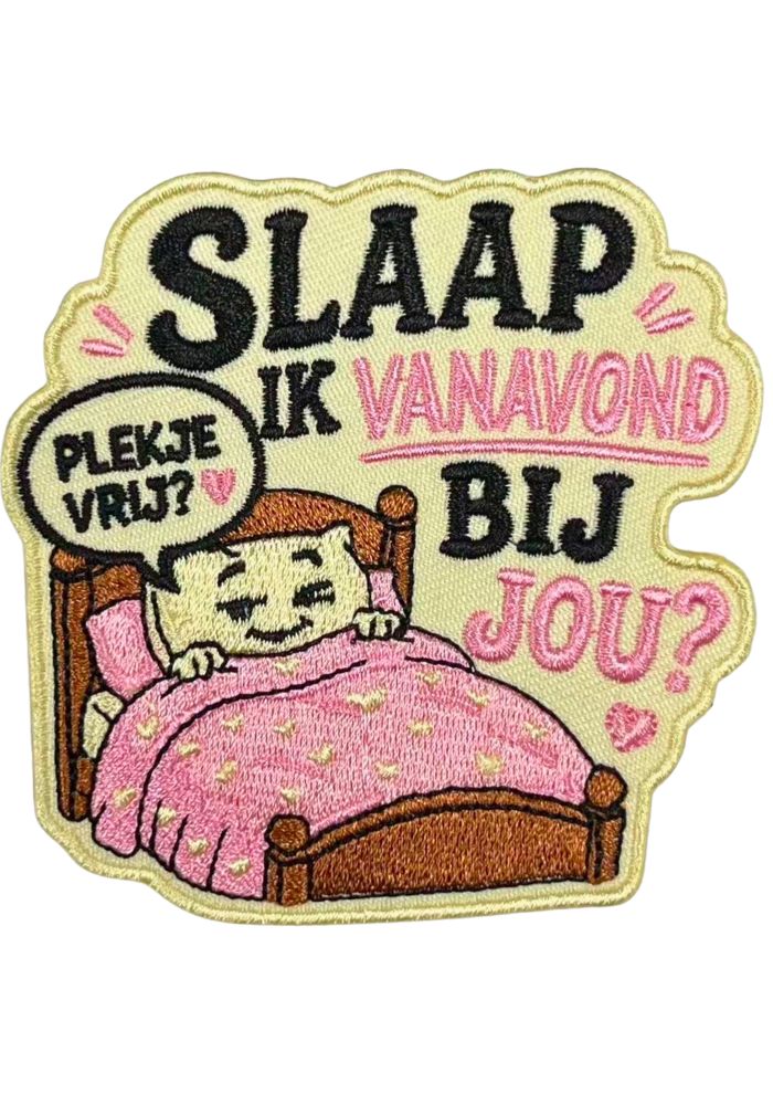 Slaap Ik Vanavond Bij Jou? - Carnavals Embleem - - Carnavalsjas Store