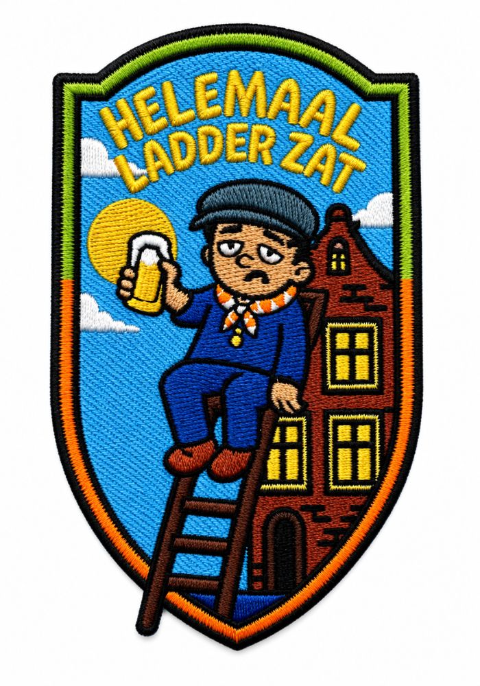 Helemaal Ladder Zat - Kruikenstad Embleem - - Carnavalsjas Store