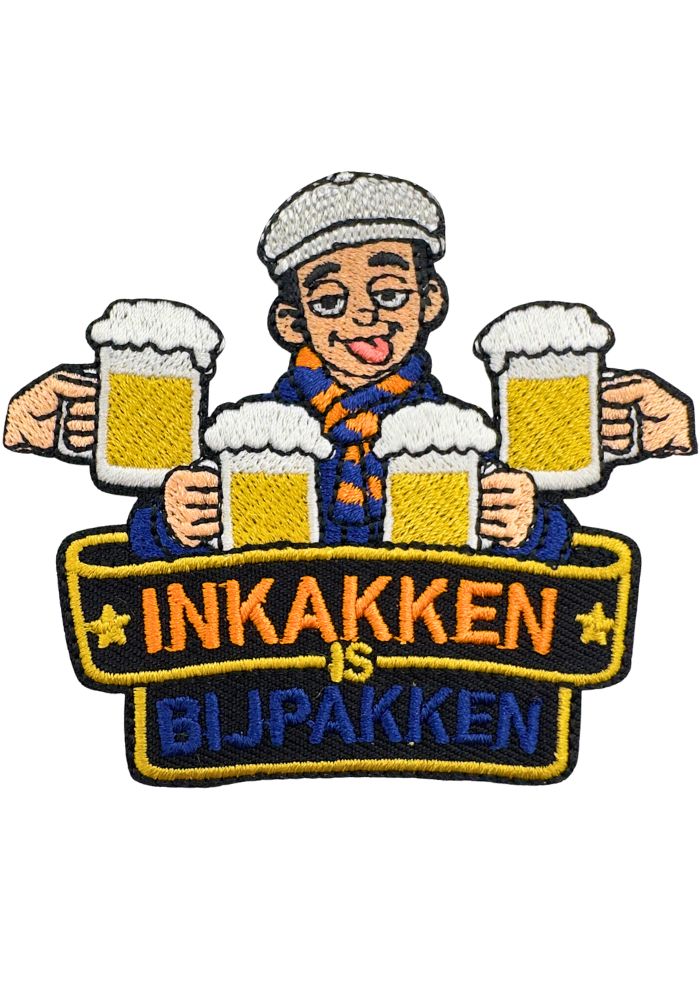 Inkakken Is Bijpakken - Lampegat Embleem - - Carnavalsjas Store