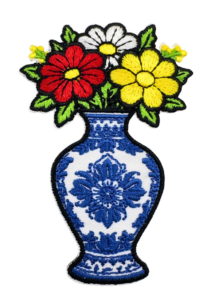 Bloemen In Vaas - Oeteldonk Embleem - - Carnavalsjas Store