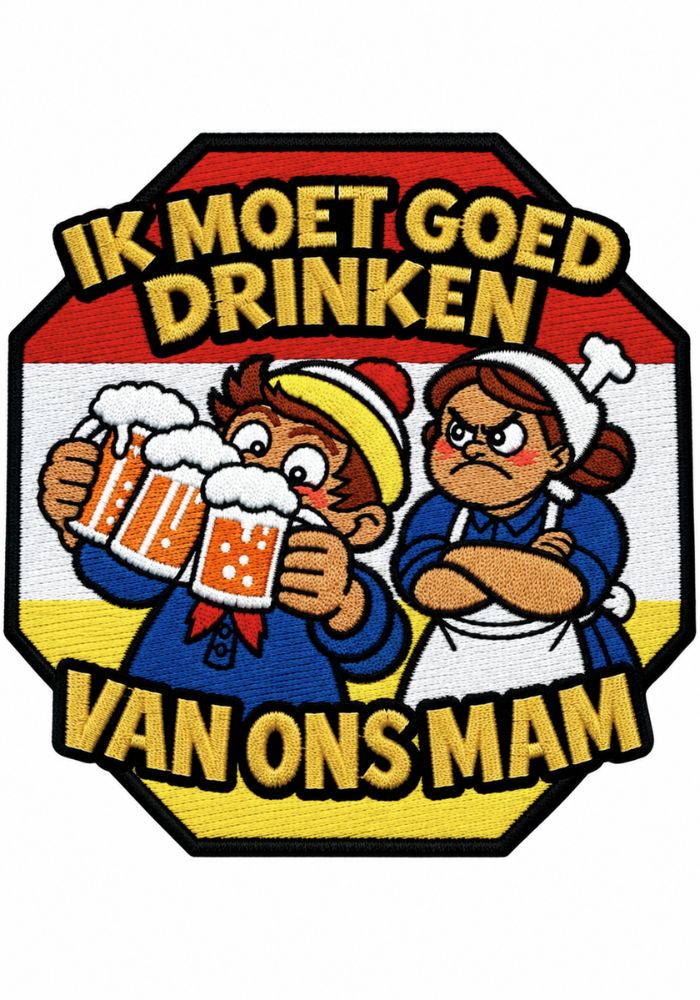 Ik Moet Goed Drinken - Oeteldonk Embleem - - Carnavalsjas Store