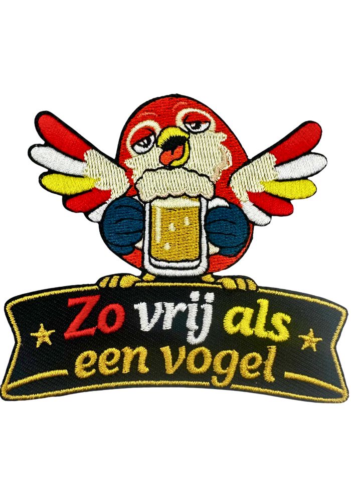 Zo Vrij Als Een Vogel - Oeteldonk Embleem - - Carnavalsjas Store