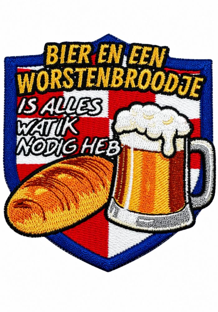 Bier En Een Worstenbroodje - Brabant Embleem -  - Carnavalsjas Store