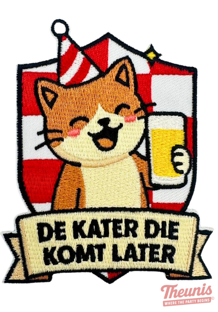 De Kater Die Komt Later - Carnavals Embleem -  - Carnavalsjas Store