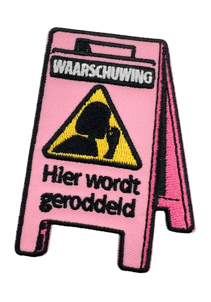 Hier Wordt Geroddeld - Carnavals Embleem -  - Carnavalsjas Store