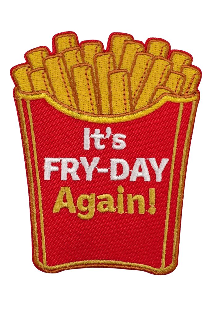 It's FRY-DAY Again! - Carnavals Embleem -  - Carnavalsjas Store
