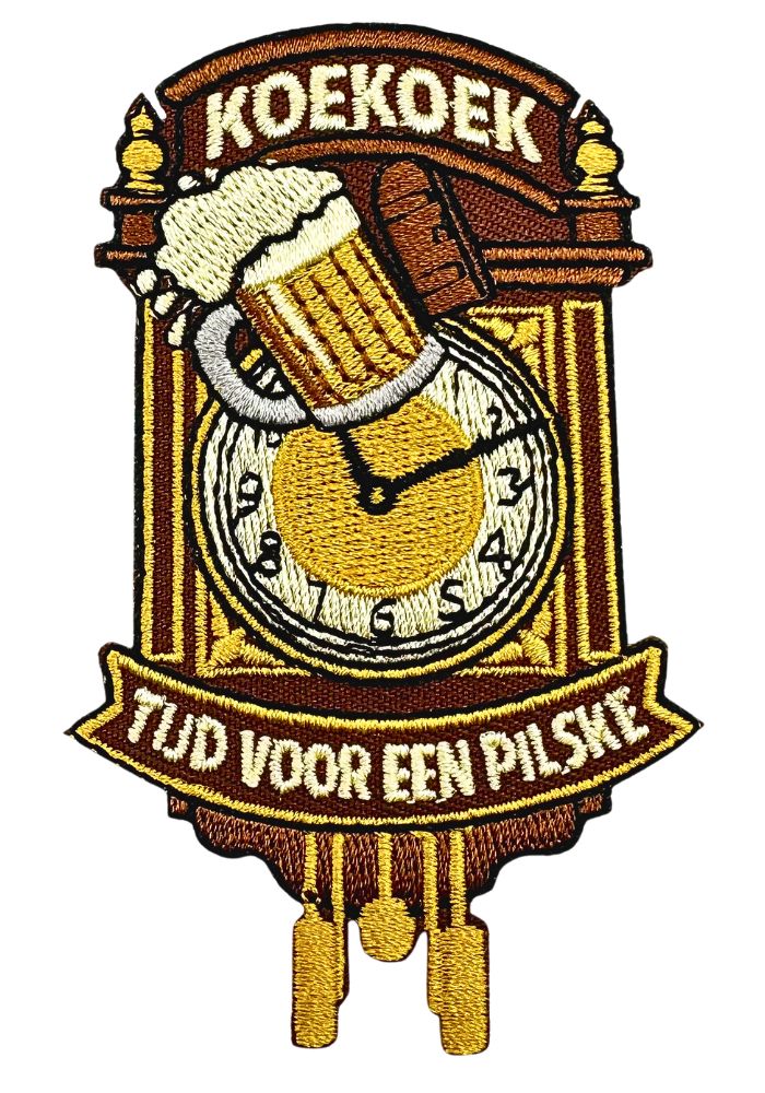 Koekoek, Tijd Voor Een Pilske - Carnavals Embleem -  - Carnavalsjas Store