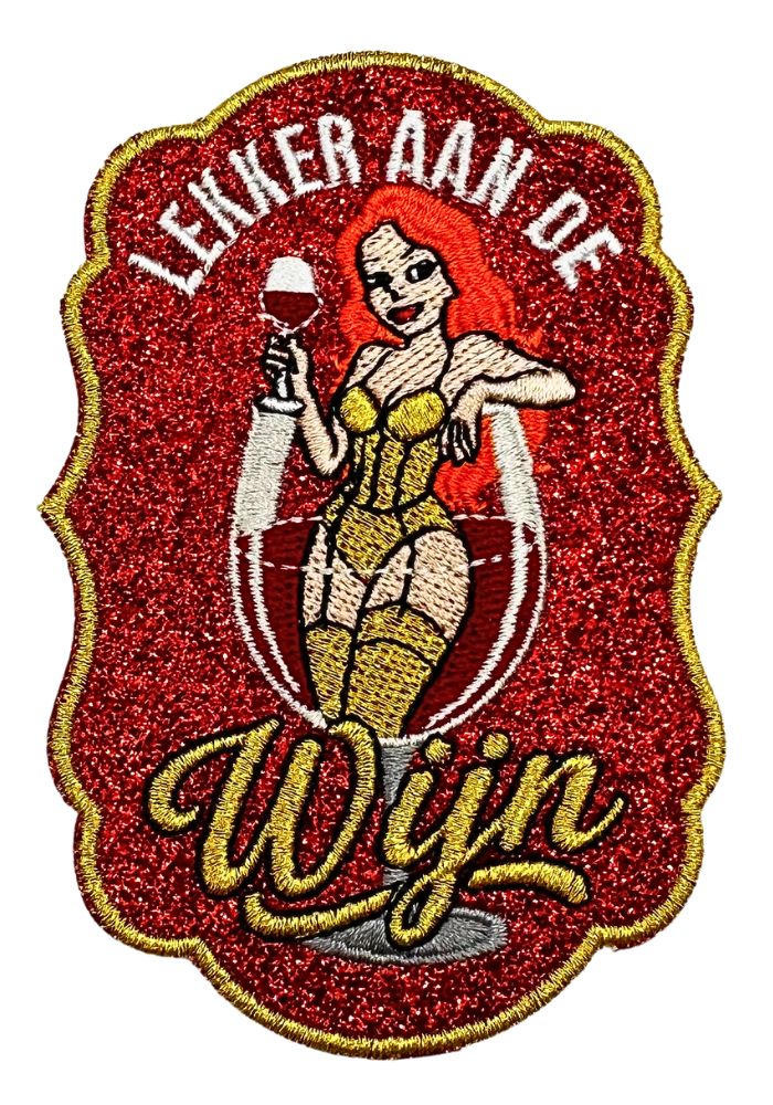 Lekker Aan De Wijn - Carnavals Embleem -  - Carnavalsjas Store