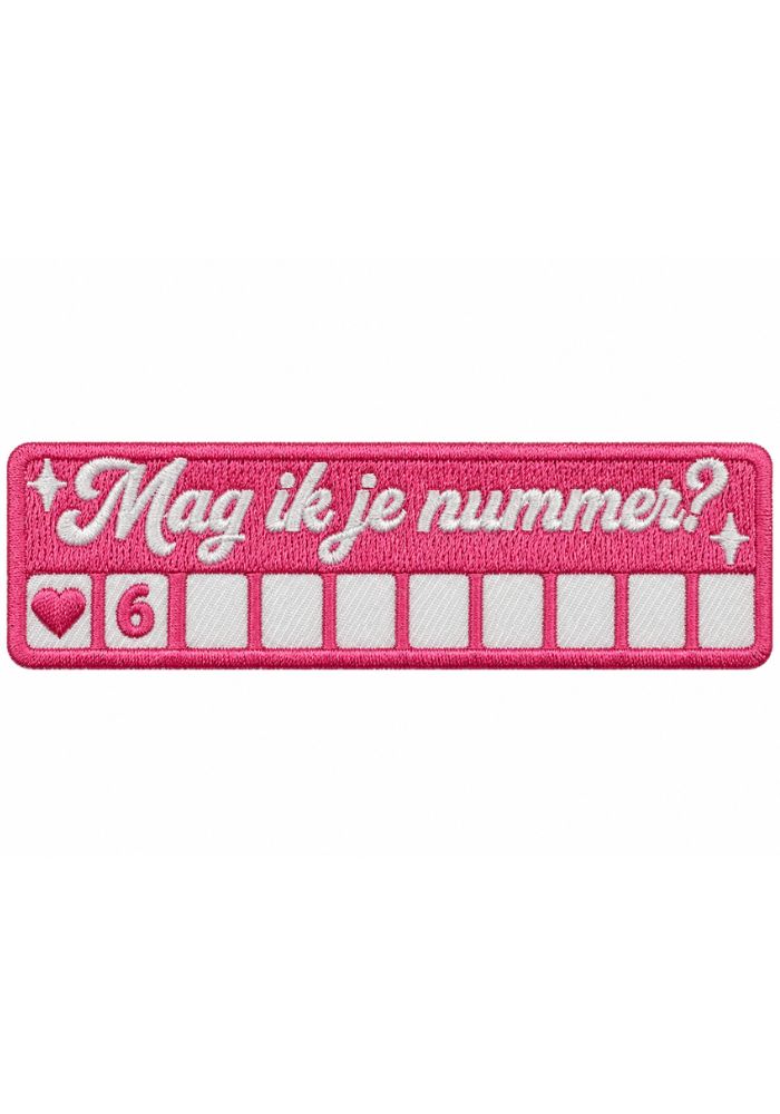 Mag Ik Je Nummer? - Carnavals Embleem -  - Carnavalsjas Store