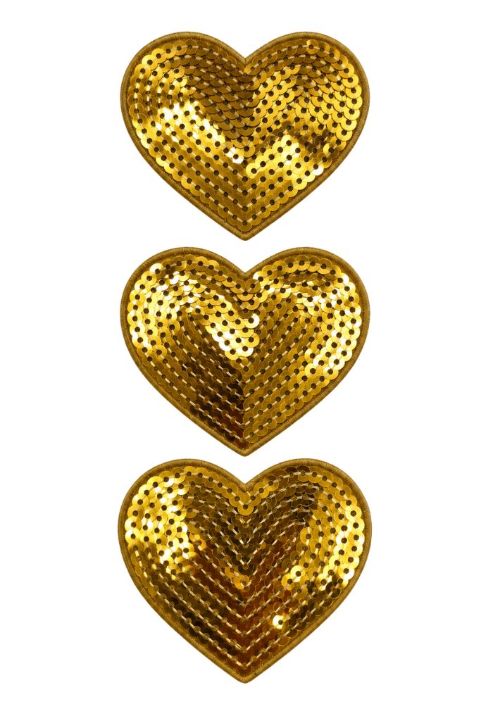 Hartjes Pailletten Goud - Carnavals Embleem -  - Carnavalsjas Store