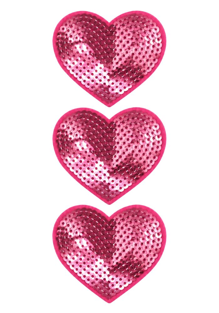 Hartjes Pailletten Roze - Carnavals Embleem -  - Carnavalsjas Store
