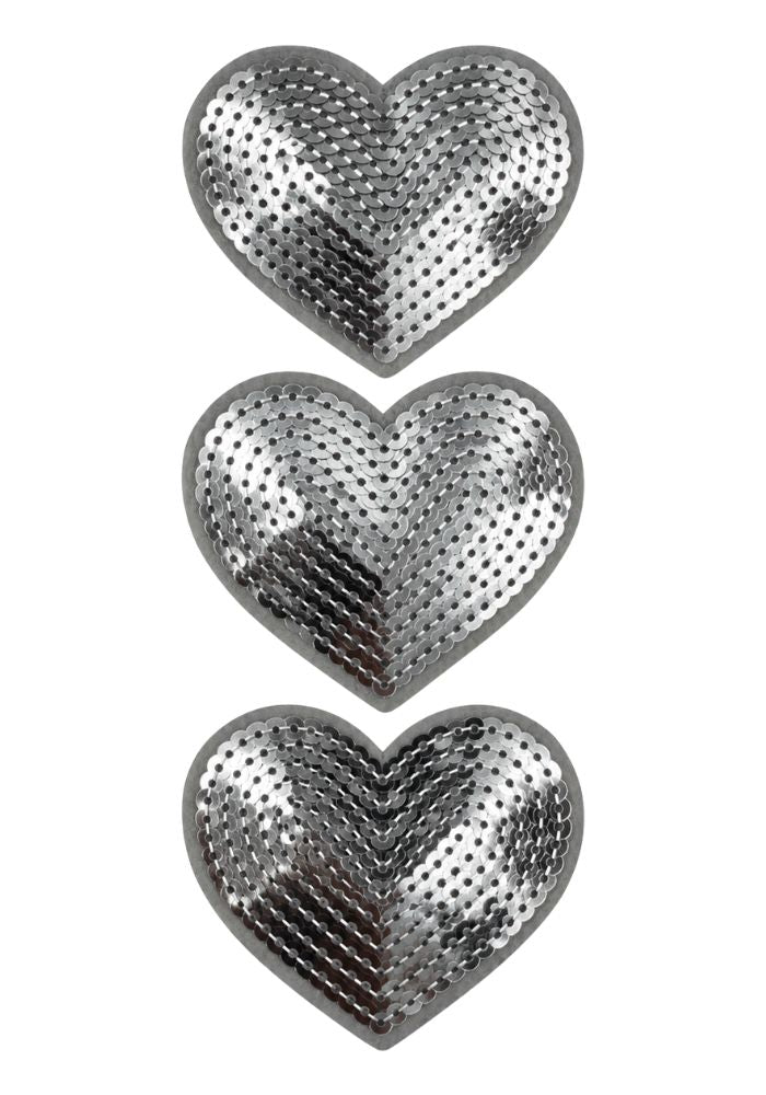Hartjes Pailletten Zilver - Carnavals Embleem -  - Carnavalsjas Store