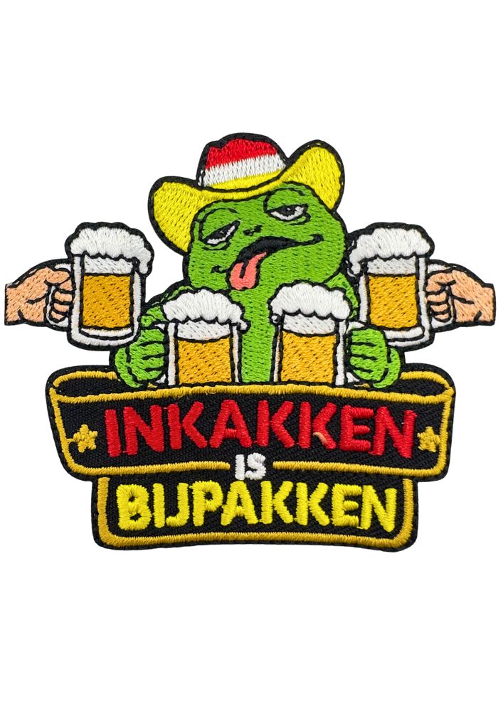 Inkakken Is Bijpakken - Oeteldonk Embleem -  - Carnavalsjas Store