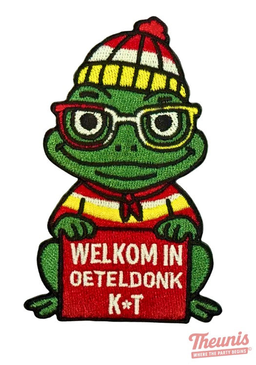 Kikker Met Bord - Oeteldonk Embleem -  - Carnavalsjas Store
