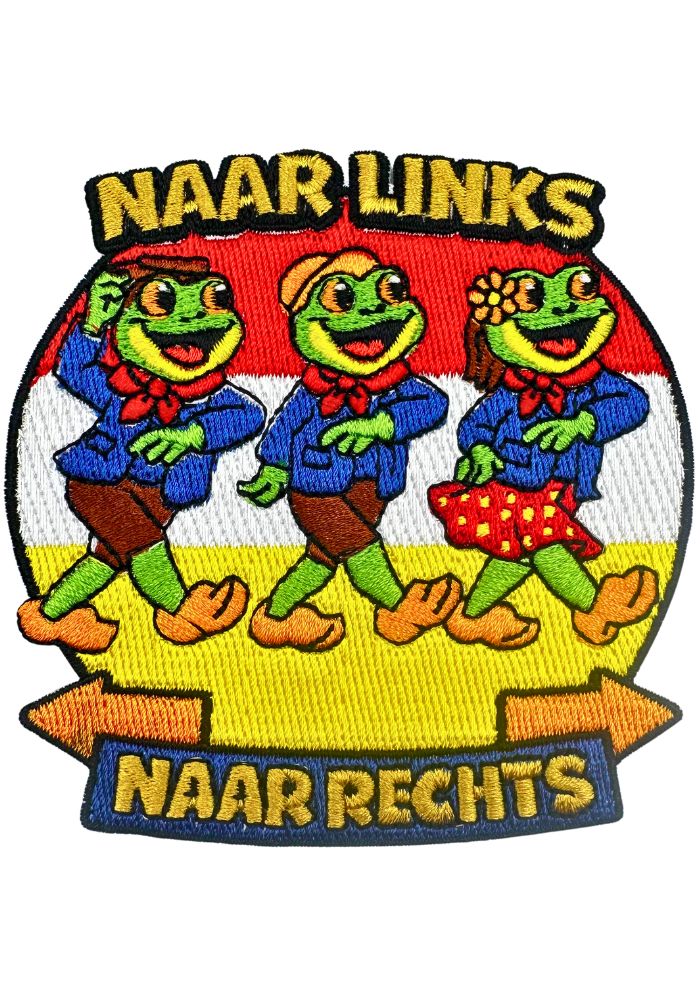 Naar Links, Naar Rechts - Oeteldonk Embleem -  - Carnavalsjas Store