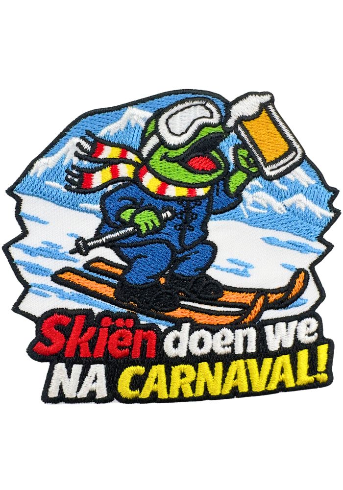 Skiën Doen We Na Carnaval - Oeteldonk Embleem -  - Carnavalsjas Store