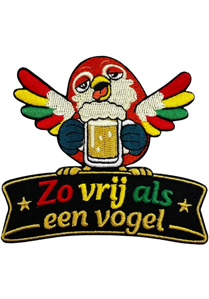 Zo Vrij Als Een Vogel - Vastelaovend Embleem -  - Carnavalsjas Store